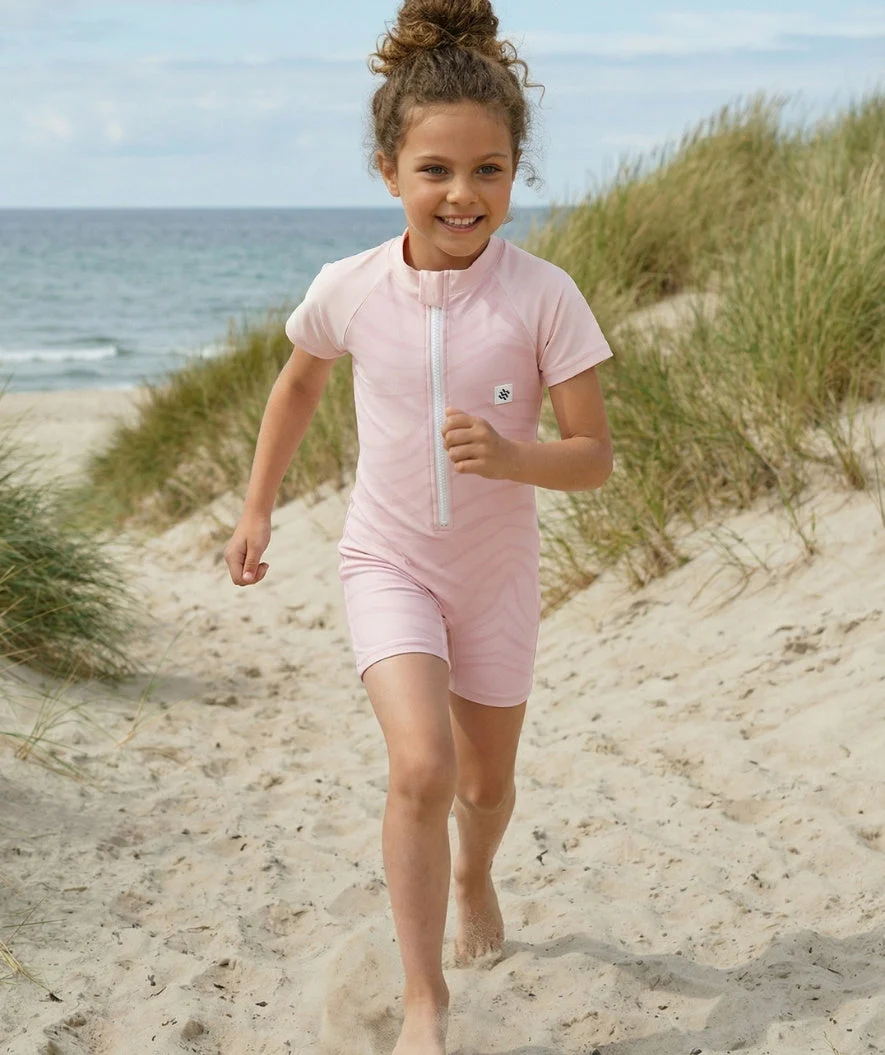 Watery UV Anzug für Kinder - Fjord Kurzarm Rashguard - Rosa - Image 5