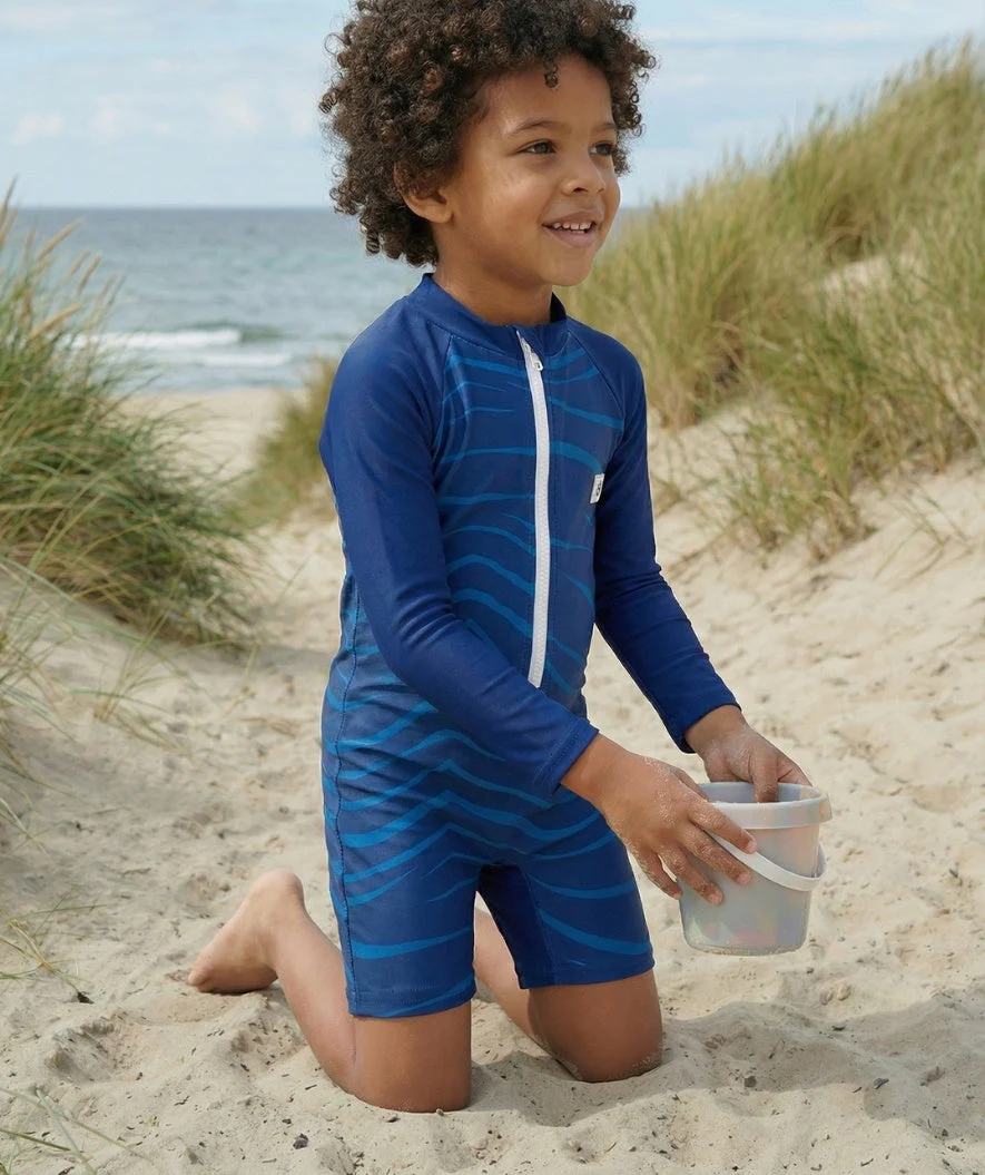 Watery UV Anzug für Kinder - Fjord Langarm Rashguard - Donkerblau - Image 4