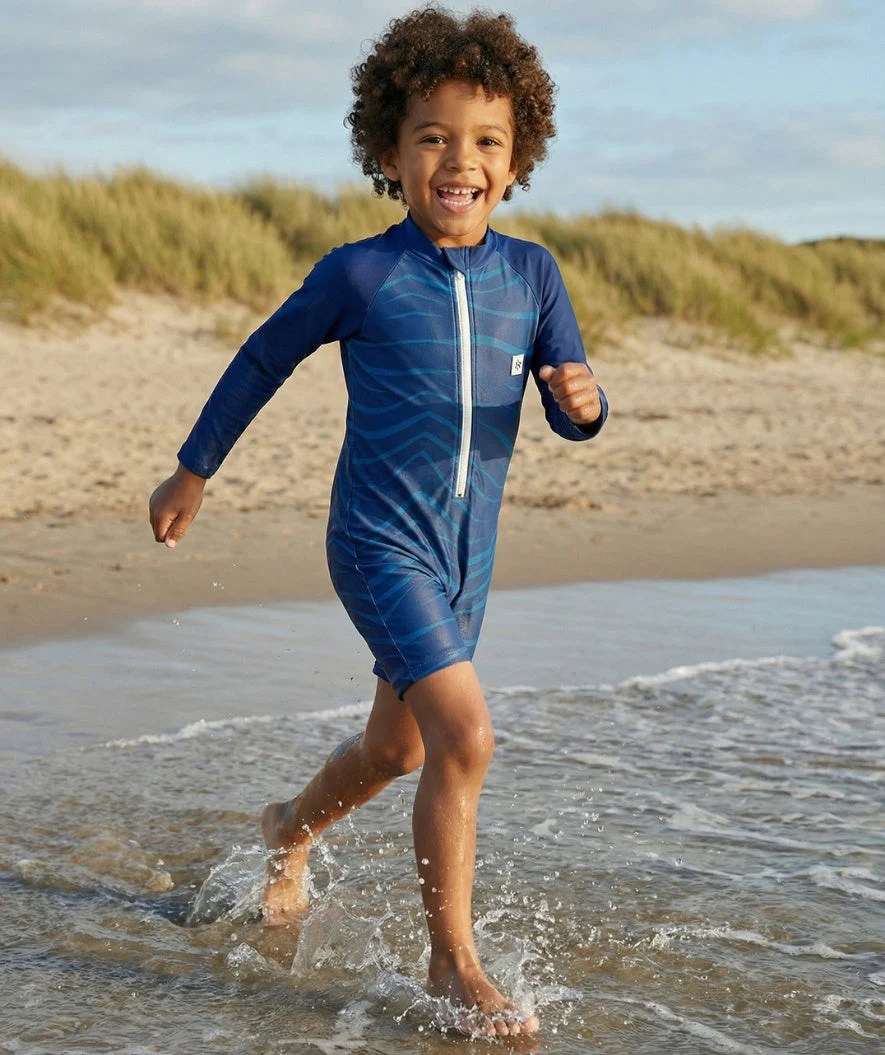 Watery UV Anzug für Kinder - Fjord Langarm Rashguard - Donkerblau - Image 6
