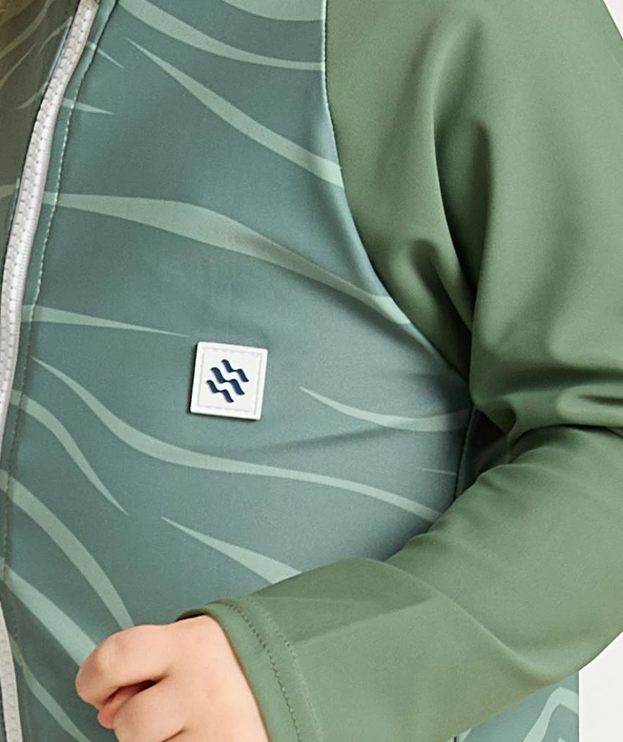 Watery UV Anzug für Kinder - Fjord Langarm Rashguard - Grün - Image 4