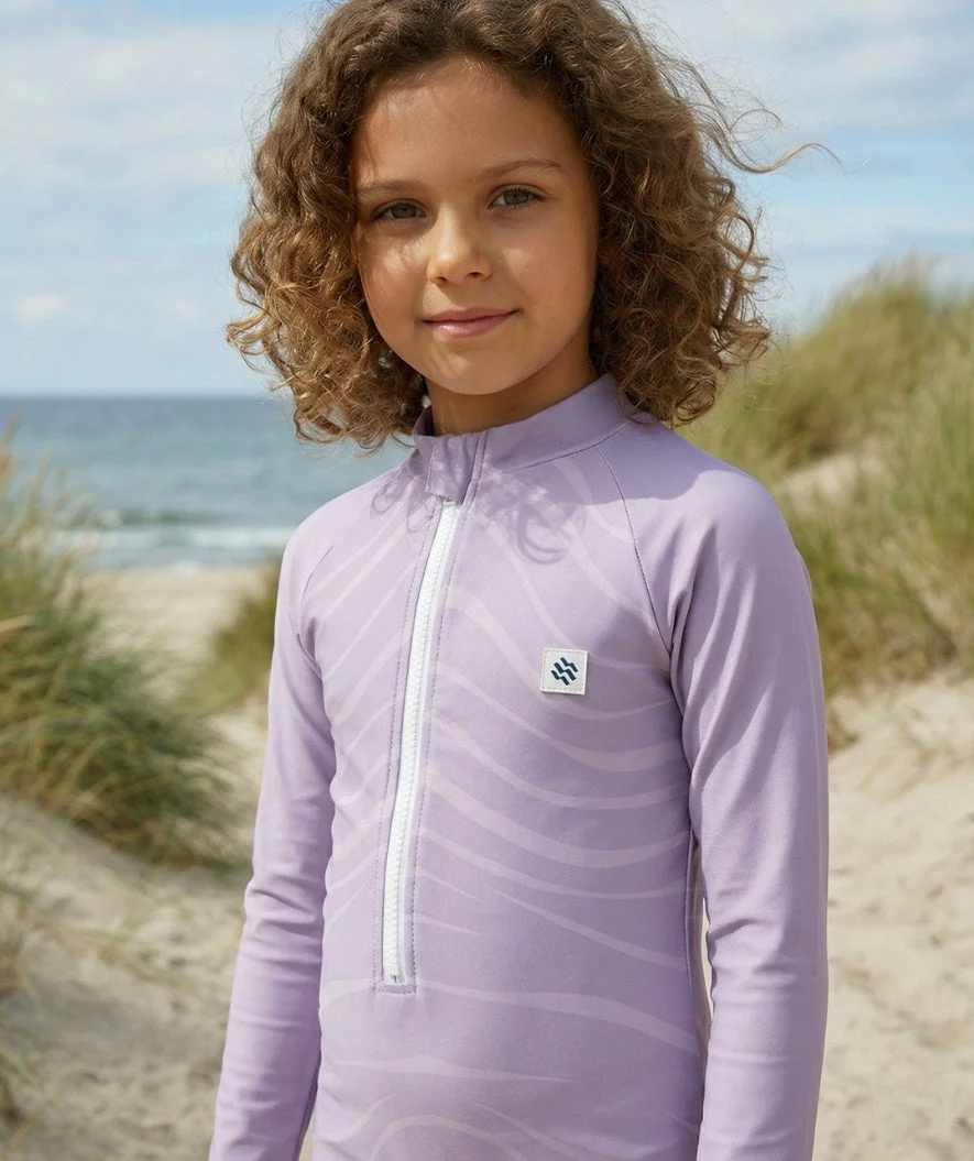 Watery UV Anzug für Kinder - Fjord Langarm Rashguard - Lila - Image 5