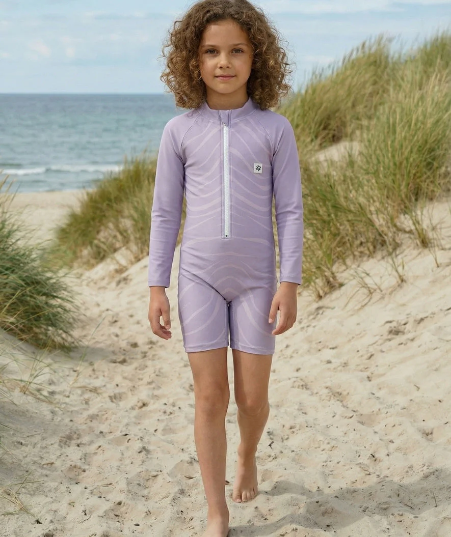 Watery UV Anzug für Kinder - Fjord Langarm Rashguard - Lila - Image 6