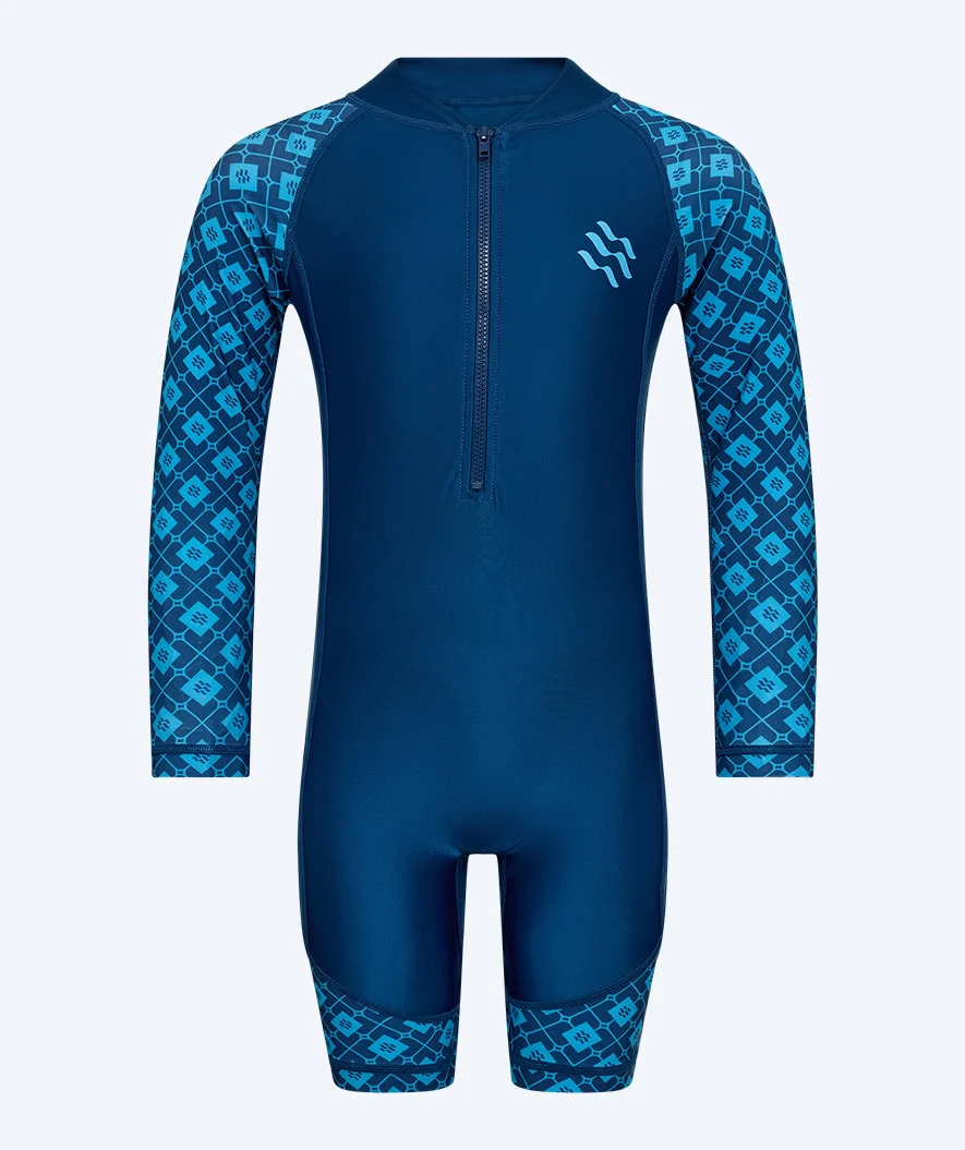 Watery UV Anzug für Kinder - Athena Langarm Rashguard - Donkerblau - Image 3