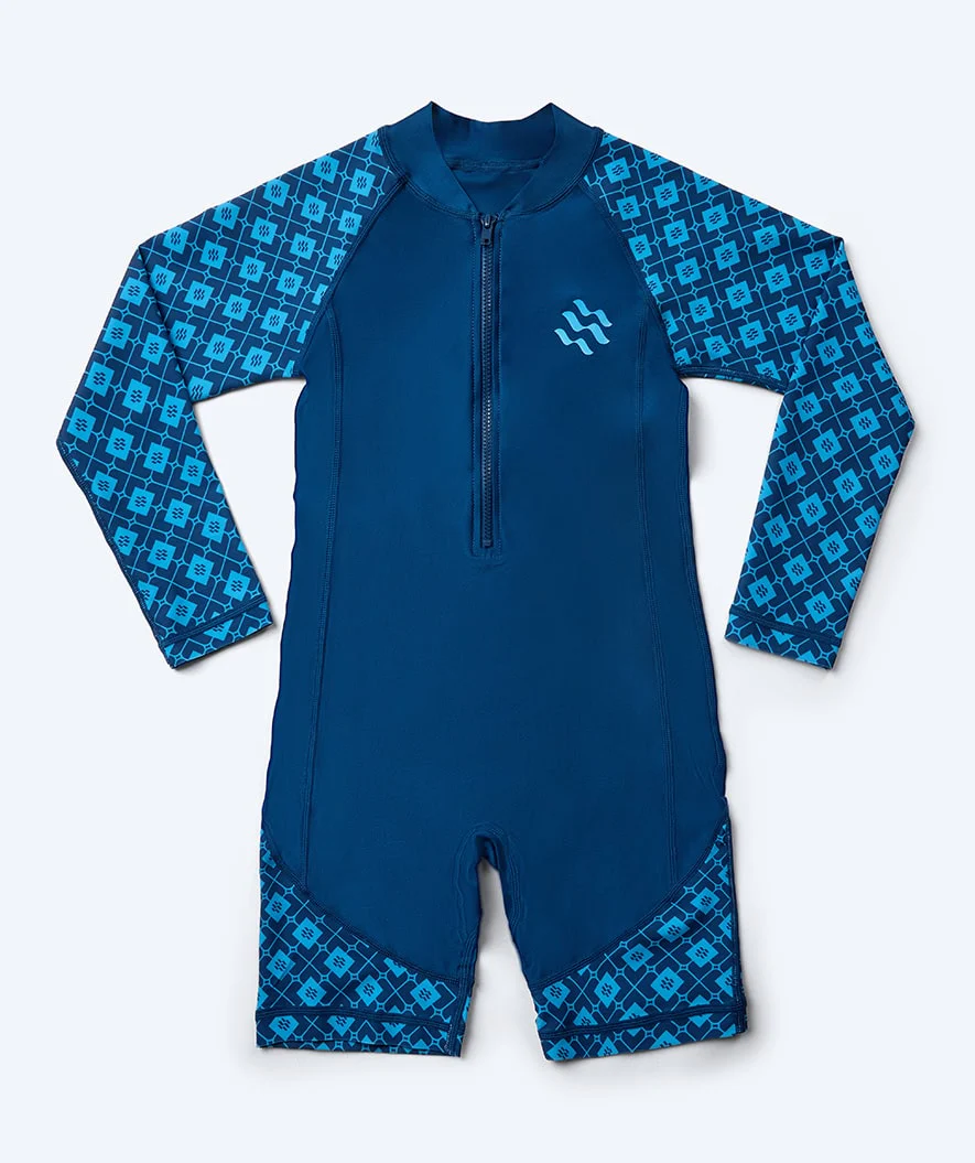 Watery UV Anzug für Kinder - Athena Langarm Rashguard - Donkerblau - Image 4