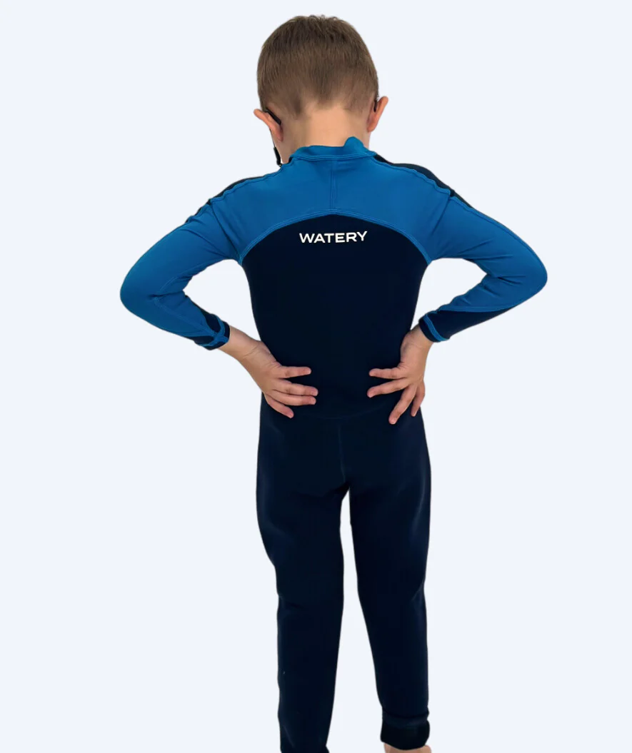 Watery UV Neoprenanzug für Kinder - Calypso Full-Body - Blau/Donkerblau - Image 13