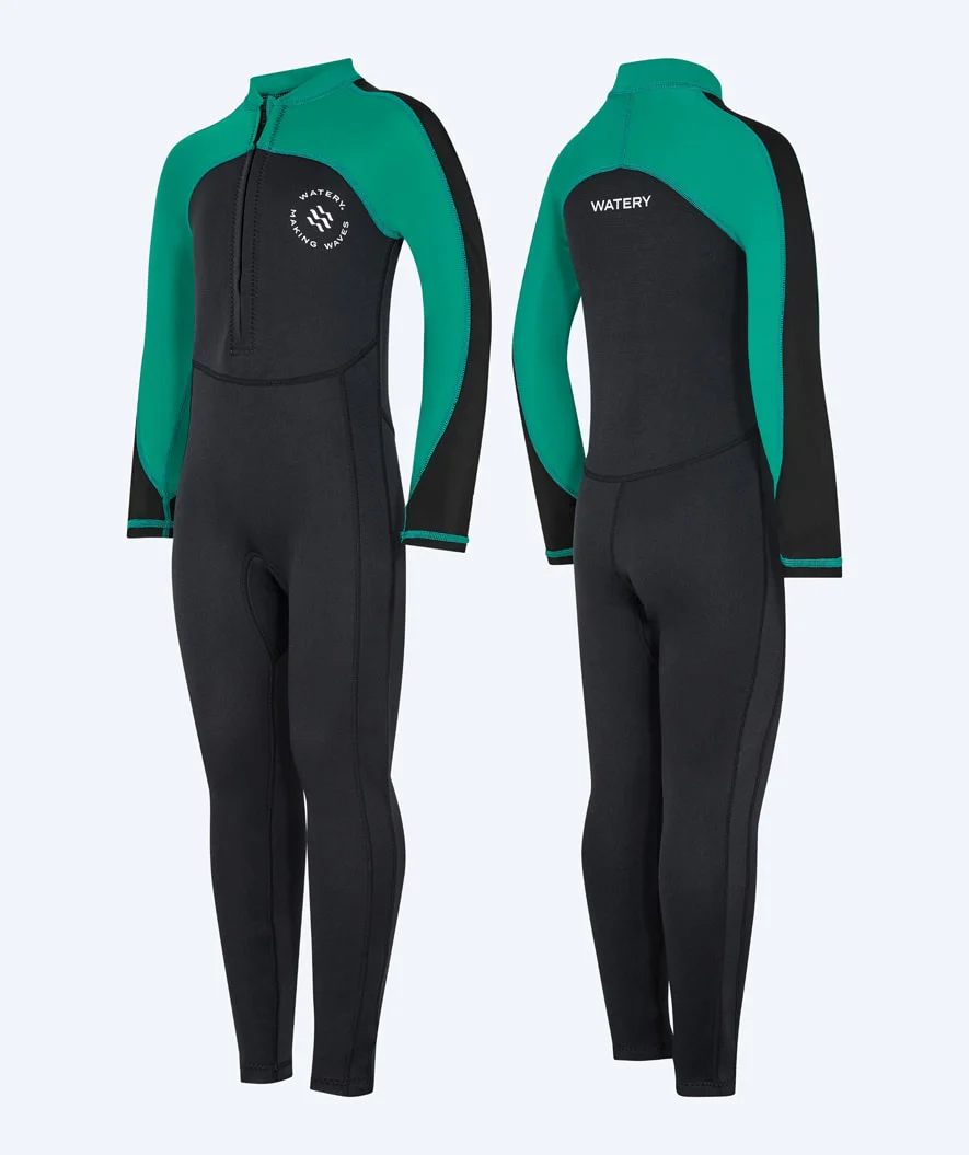 Watery UV Neoprenanzug für Kinder - Calypso Full-Body - Grün/Schwarz