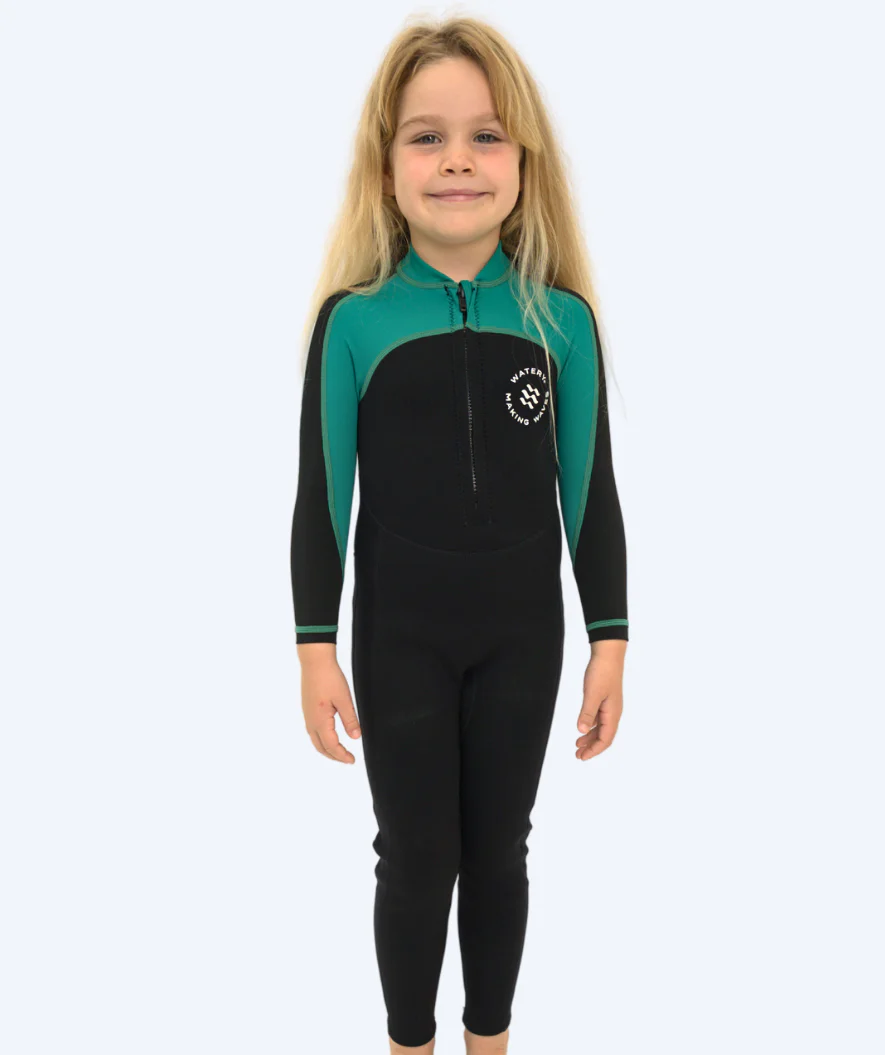 Watery UV Neoprenanzug für Kinder - Calypso Full-Body - Grün/Schwarz - Image 17