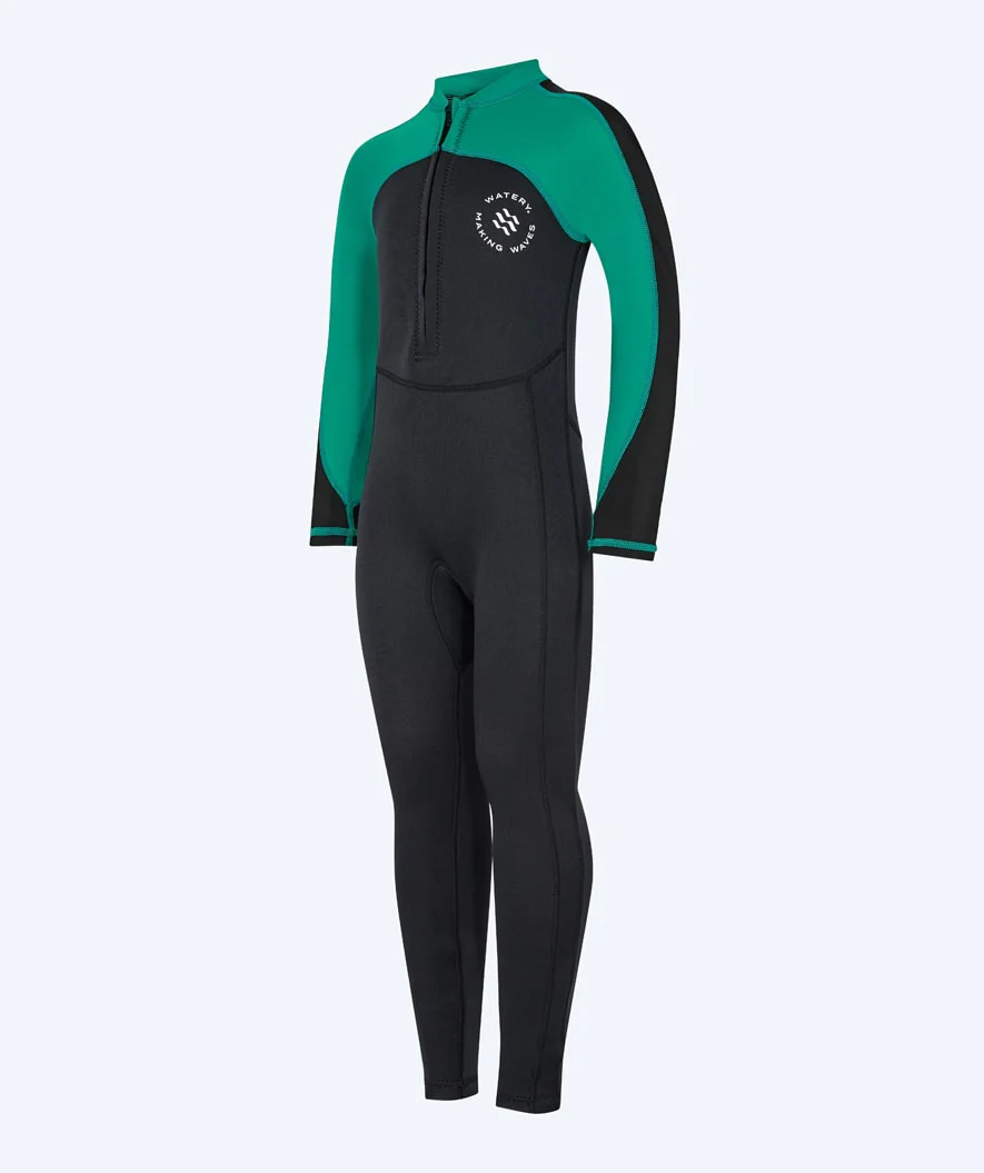 Watery UV Neoprenanzug für Kinder - Calypso Full-Body - Grün/Schwarz - Image 8