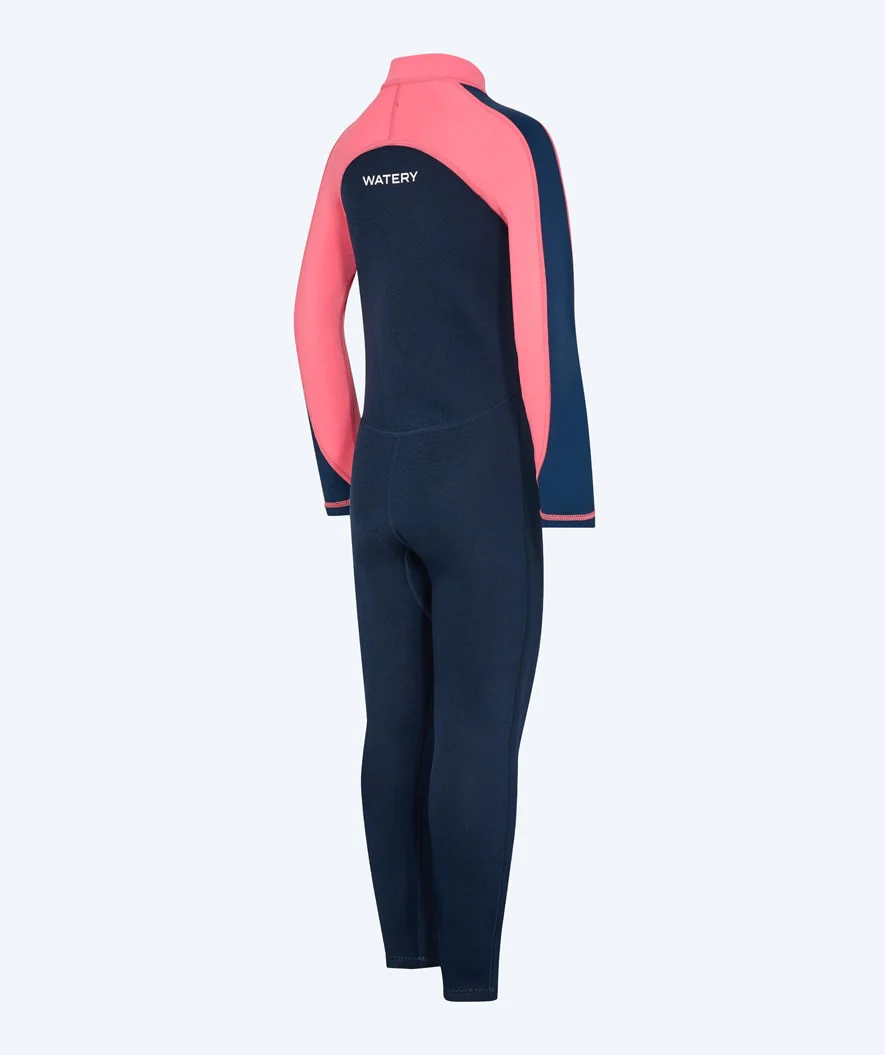 Watery UV Neoprenanzug für Kinder - Calypso Full-Body - Koralle/Donkerblau - Image 10