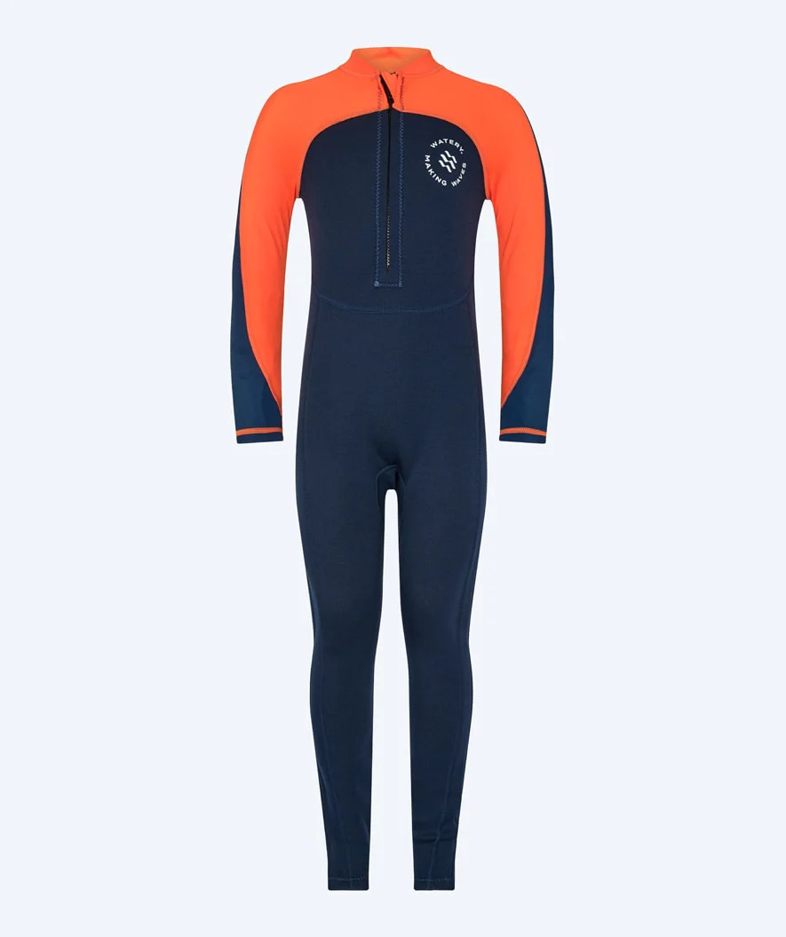 Watery UV Neoprenanzug für Kinder - Calypso Full-Body - Orange/Blau - Image 2