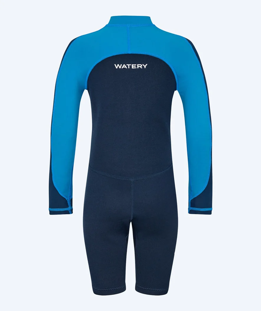 Watery UV Neoprenanzug für Kinder - Calypso Langarm - Blau/Donkerblau - Image 5