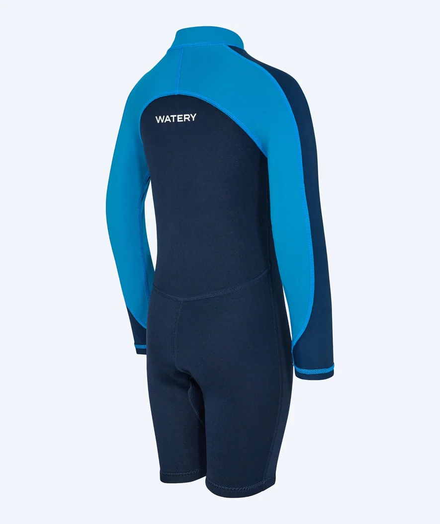 Watery UV Neoprenanzug für Kinder - Calypso Langarm - Blau/Donkerblau - Image 9