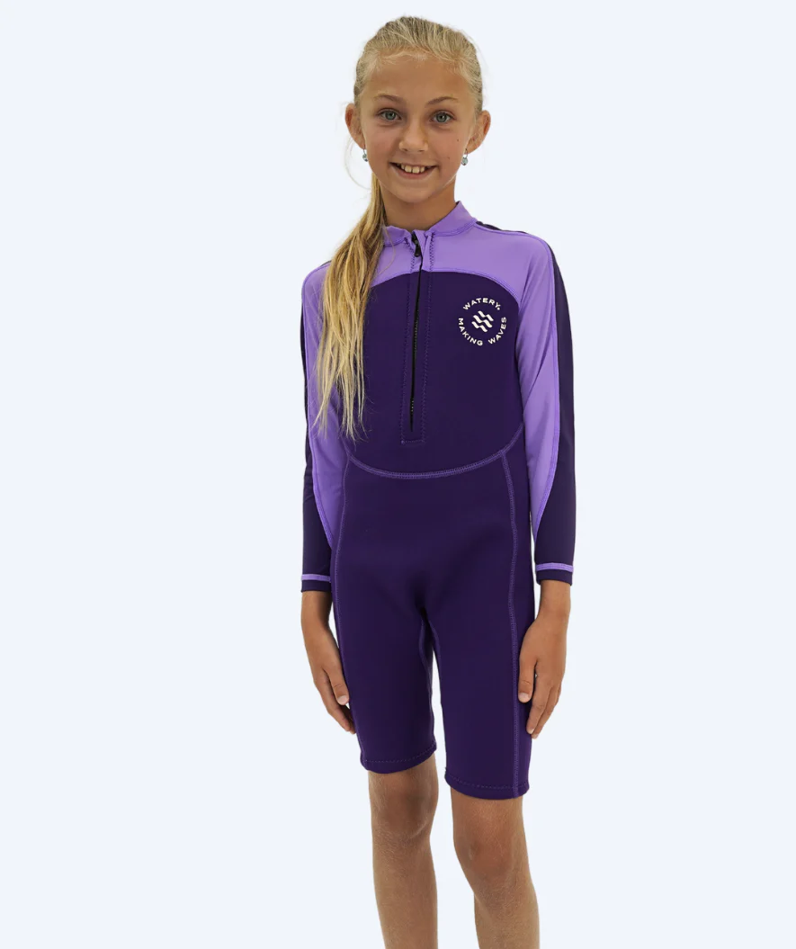 Watery UV Neoprenanzug für Kinder - Calypso Langarm - Lila - Image 3