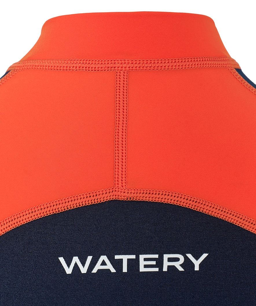 Watery UV Neoprenanzug für Kinder - Calypso Langarm - Orange/Blau - Image 10