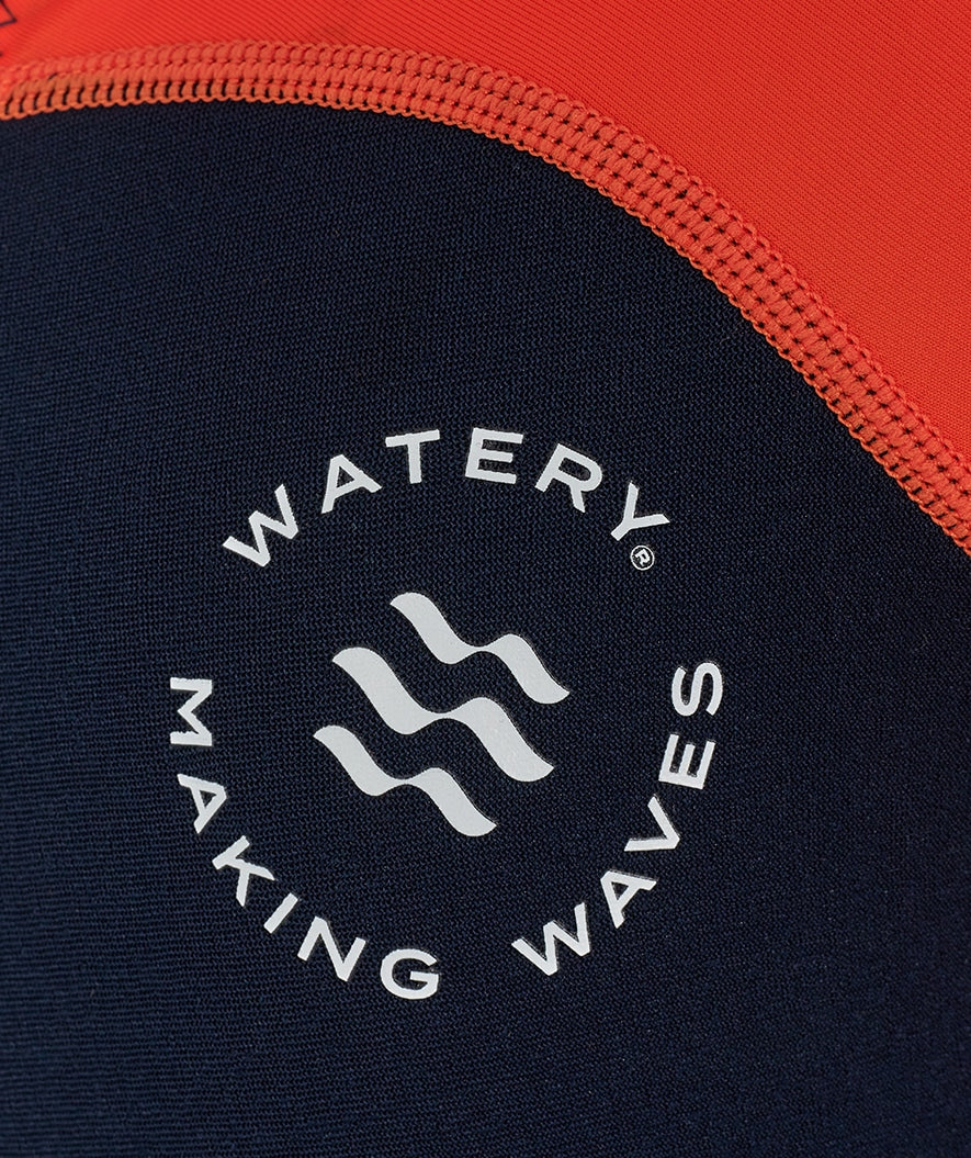 Watery UV Neoprenanzug für Kinder - Calypso Langarm - Orange/Blau - Image 12