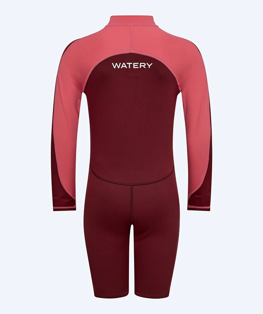Watery UV Neoprenanzug für Kinder - Calypso Langarm - Rot/Rosa - Image 3