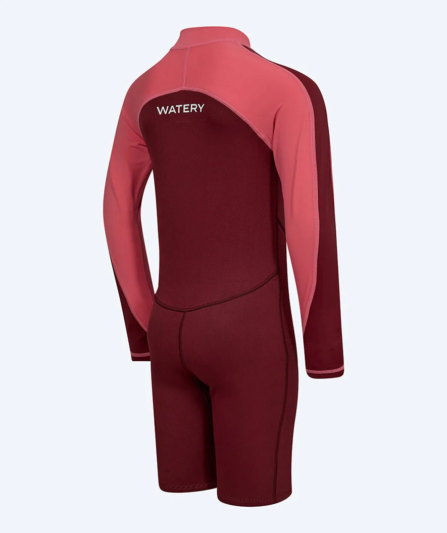Watery UV Neoprenanzug für Kinder - Calypso Langarm - Rot/Rosa - Image 6