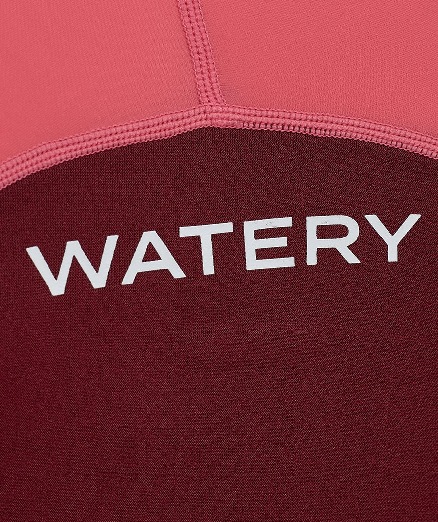 Watery UV Neoprenanzug für Kinder - Calypso Langarm - Rot/Rosa - Image 8