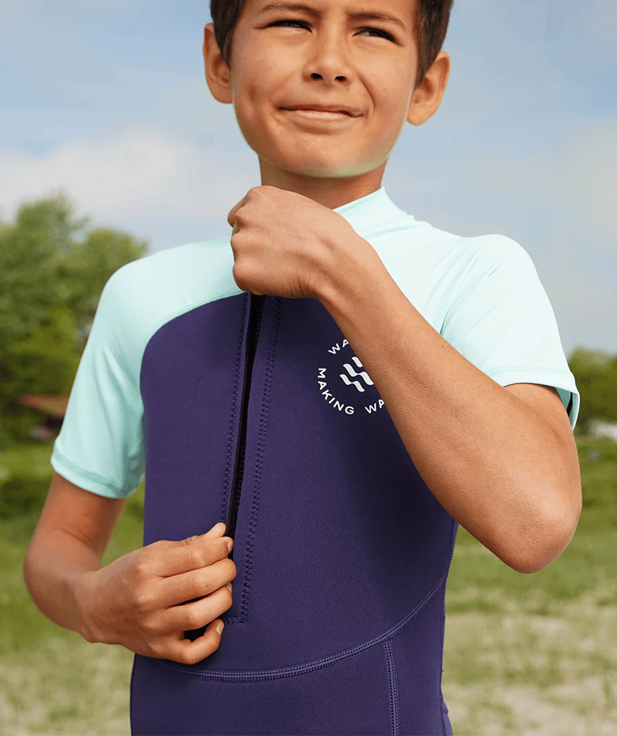 Watery UV Neoprenanzug für Kinder - Calypso Shorty - Donkerblau - Image 15