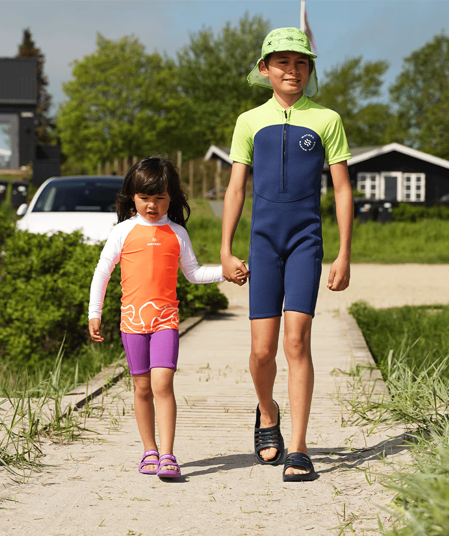 Watery UV Neoprenanzug für Kinder - Calypso Shorty - Grau/Schwarz - Image 14