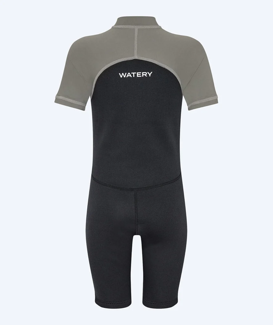 Watery UV Neoprenanzug für Kinder - Calypso Shorty - Grau/Schwarz - Image 3