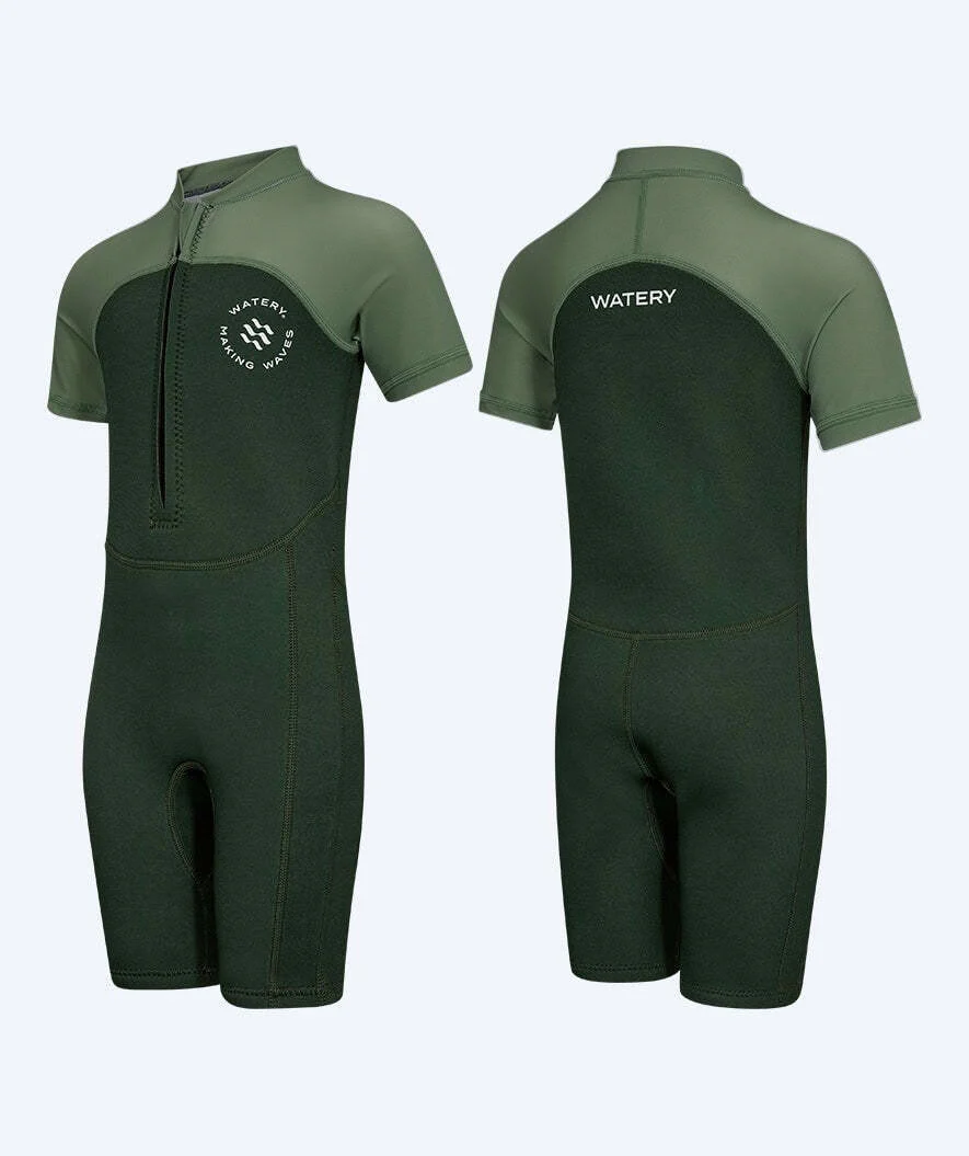 Watery UV Neoprenanzug für Kinder - Calypso Shorty - Grün/Hellgrün