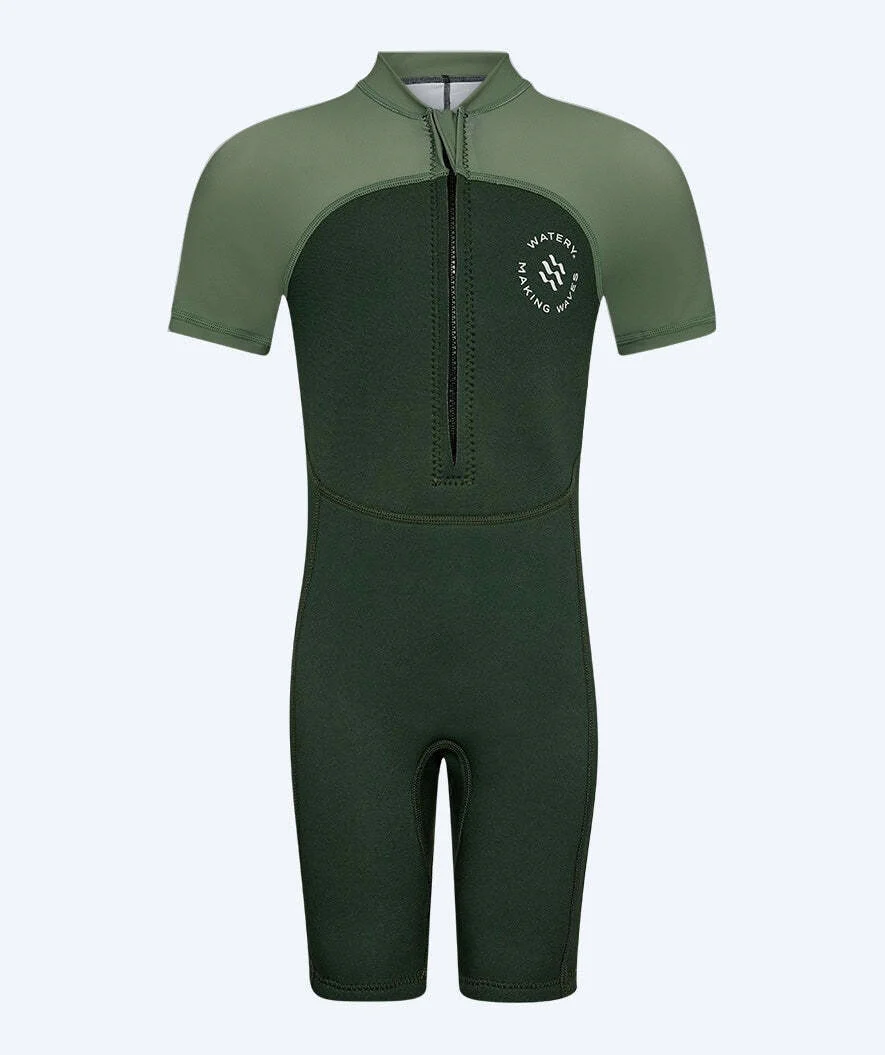 Watery UV Neoprenanzug für Kinder - Calypso Shorty - Grün/Hellgrün - Image 3