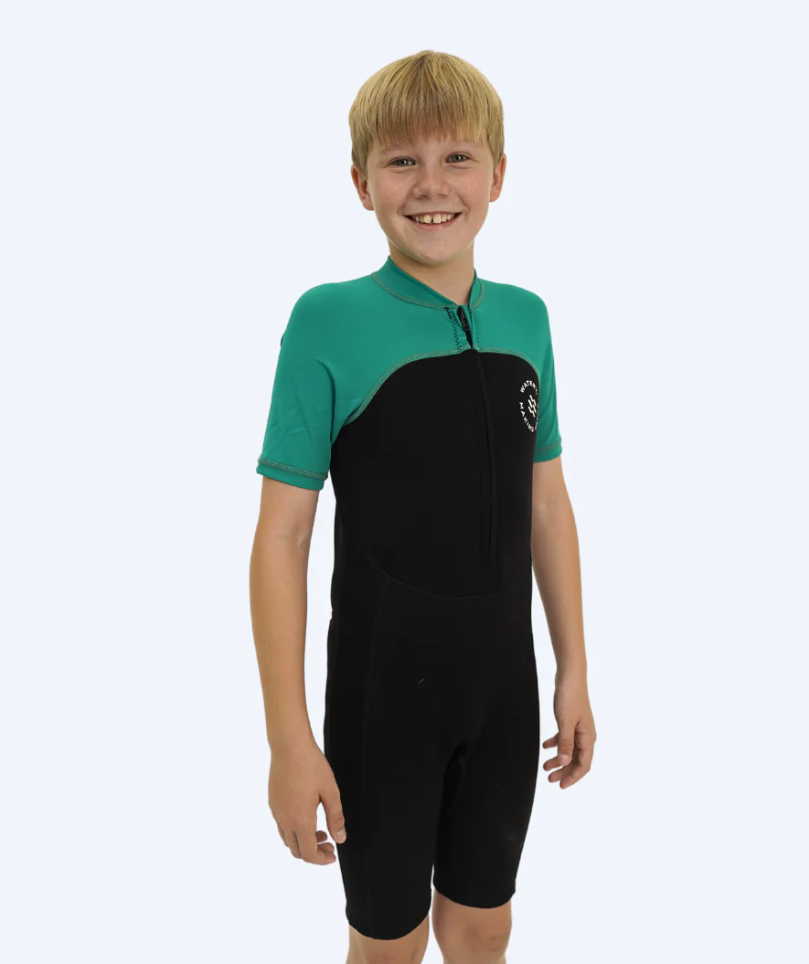 Watery UV Neoprenanzug für Kinder - Calypso Shorty - Grün/Schwarz - Image 2