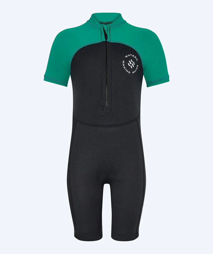 Watery UV Neoprenanzug für Kinder - Calypso Shorty - Grün/Schwarz - Image 4