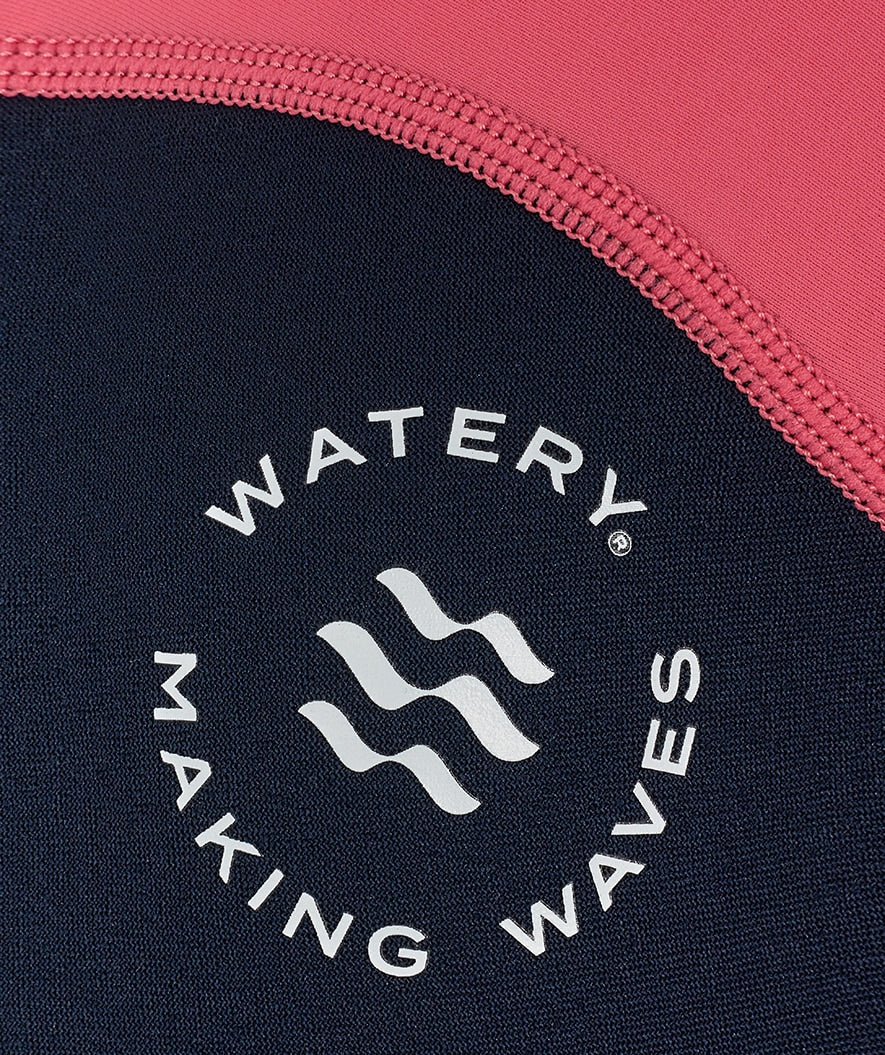 Watery UV Neoprenanzug für Kinder - Calypso Shorty - Koralle/Donkerblau - Image 11