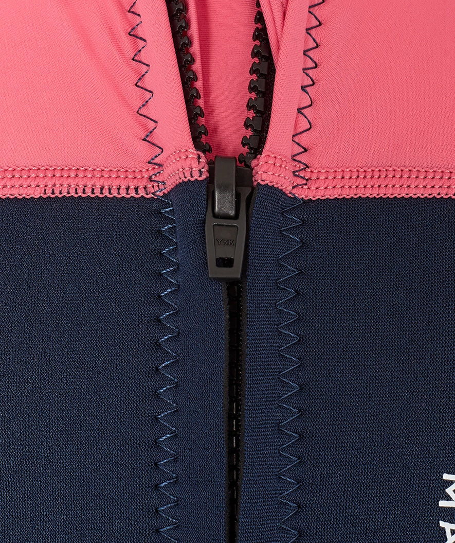 Watery UV Neoprenanzug für Kinder - Calypso Shorty - Koralle/Donkerblau - Image 9