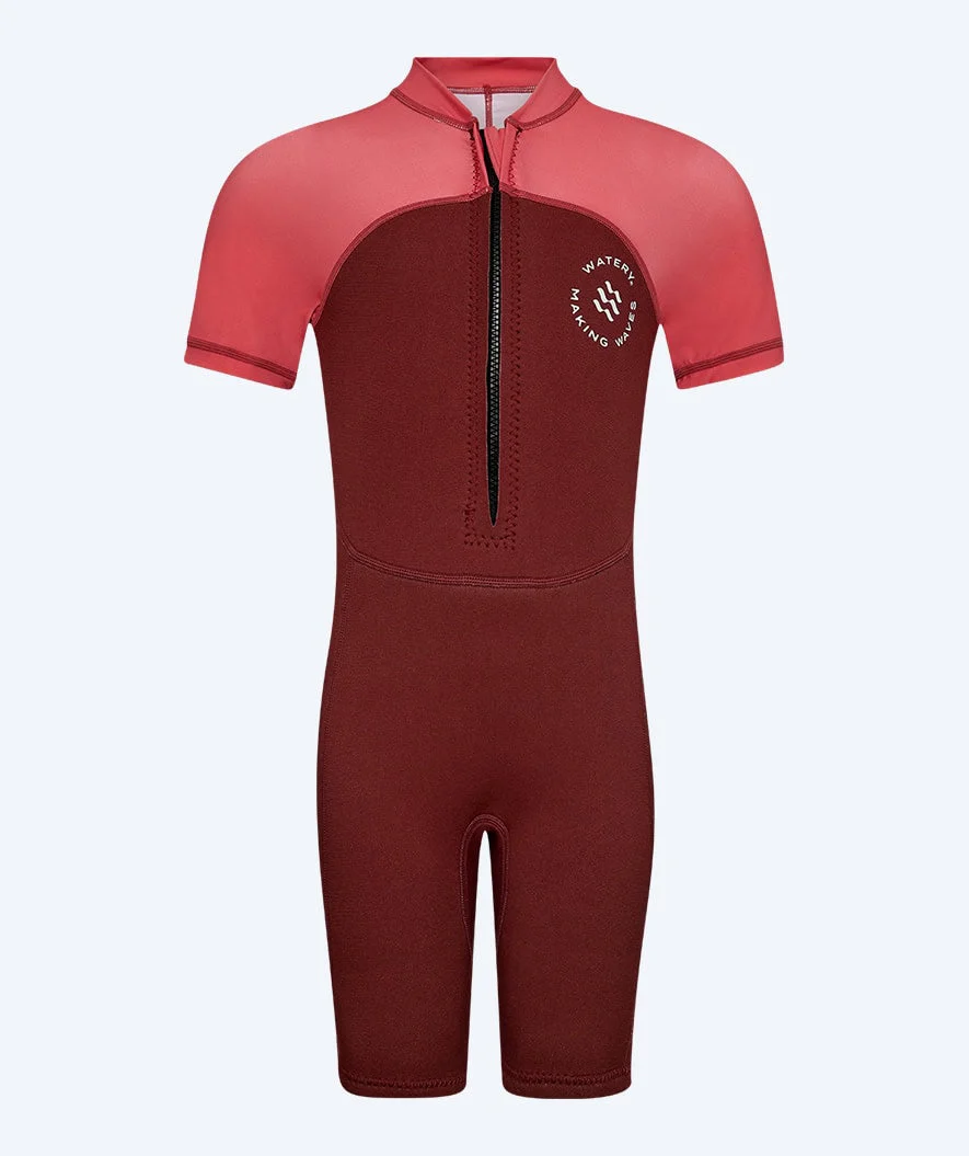 Watery UV Neoprenanzug für Kinder - Calypso Shorty - Rot/Rosa - Image 2