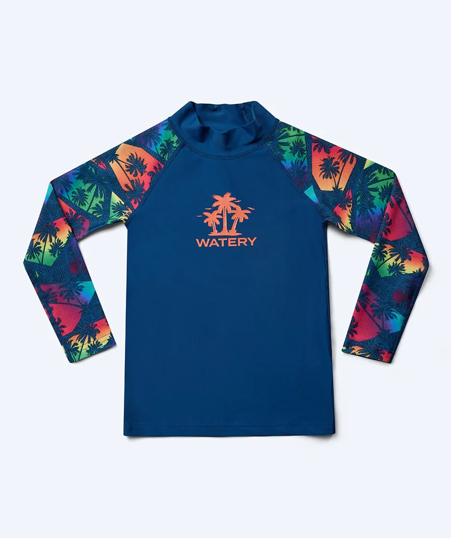 Watery UV Shirt für Kinder - Katsu Langarm Rashguard - Mehrfarbig/Donkerblau - Image 10