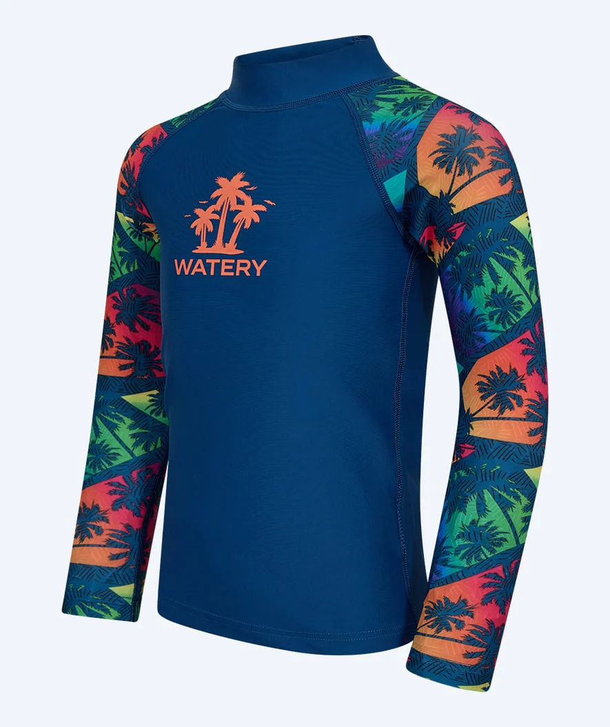 Watery UV Shirt für Kinder - Katsu Langarm Rashguard - Mehrfarbig/Donkerblau - Image 7