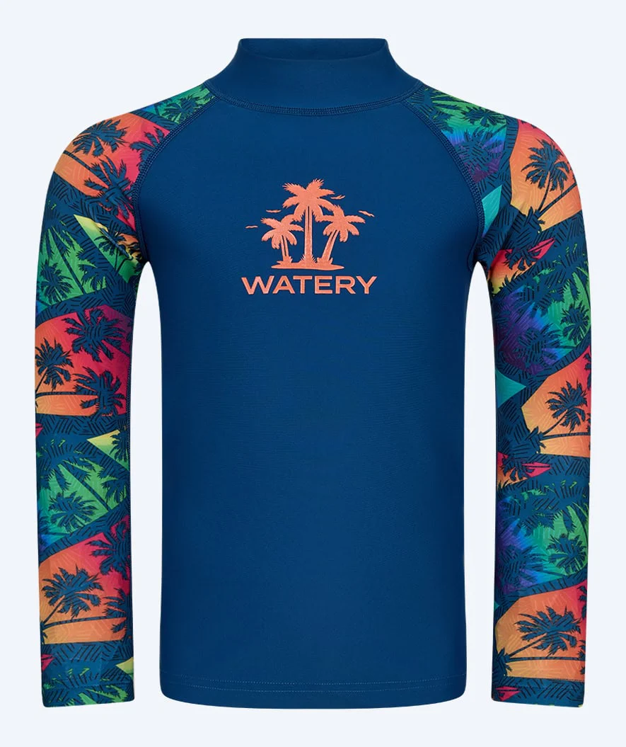 Watery UV Shirt für Kinder - Katsu Langarm Rashguard - Mehrfarbig/Donkerblau - Image 9