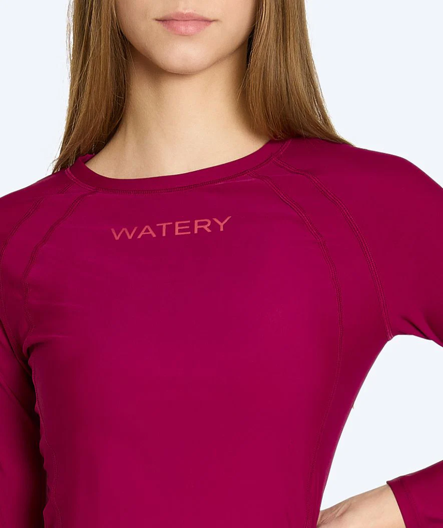 Watery UV Shirt für Damen - Remington Langarm Rashguard - Dunkelrot - Image 7