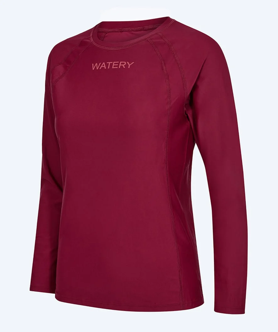 Watery UV Shirt für Damen - Remington Langarm Rashguard - Dunkelrot - Image 8