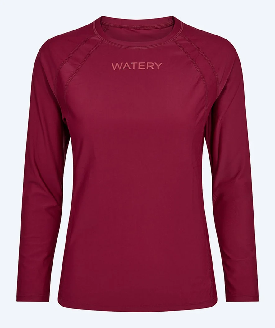 Watery UV Shirt für Damen - Remington Langarm Rashguard - Dunkelrot - Image 9