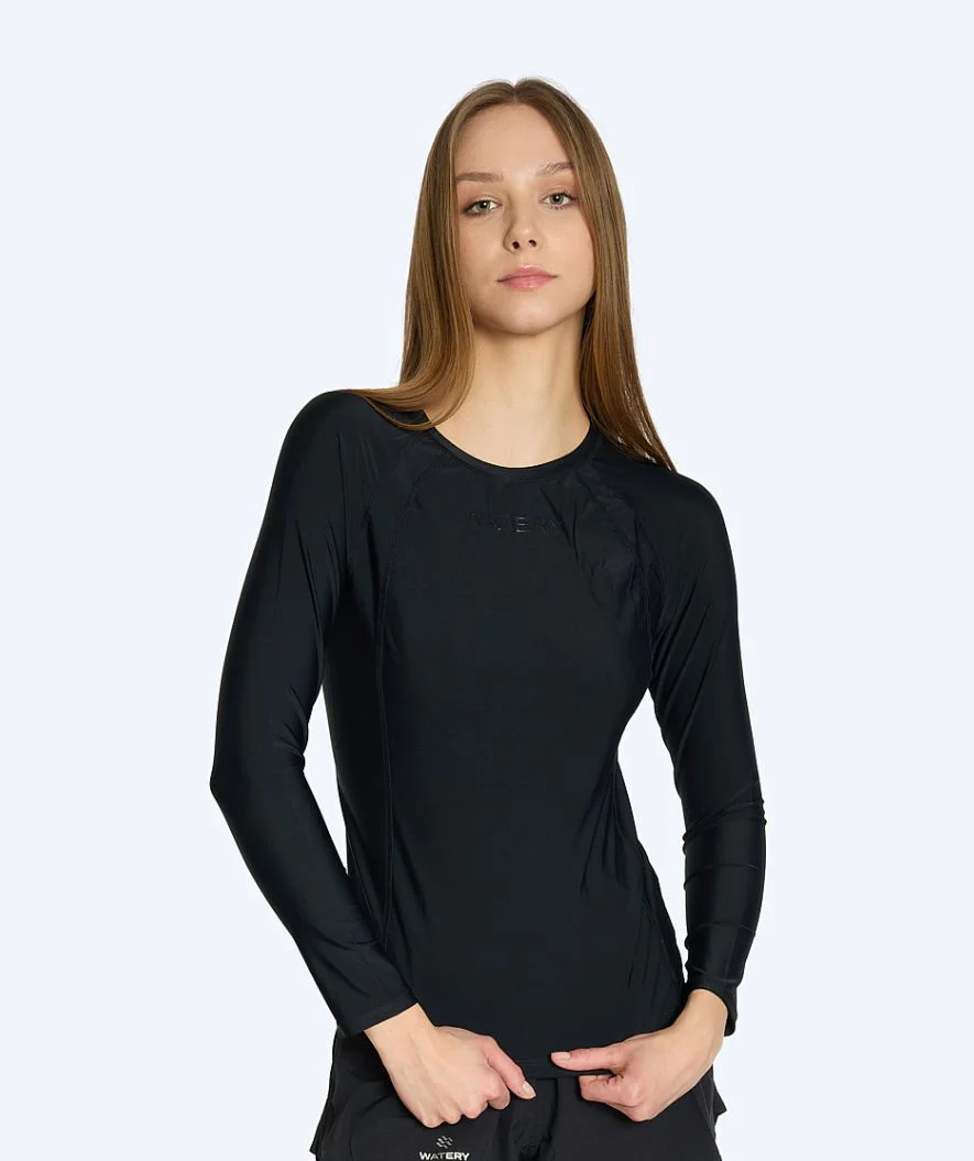 Watery UV Shirt für Damen - Remington Langarm Rashguard - Schwarz - Image 3