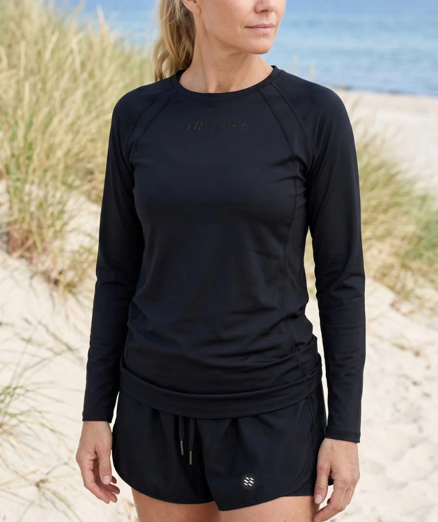 Watery UV Shirt für Damen - Remington Langarm Rashguard - Schwarz - Image 5