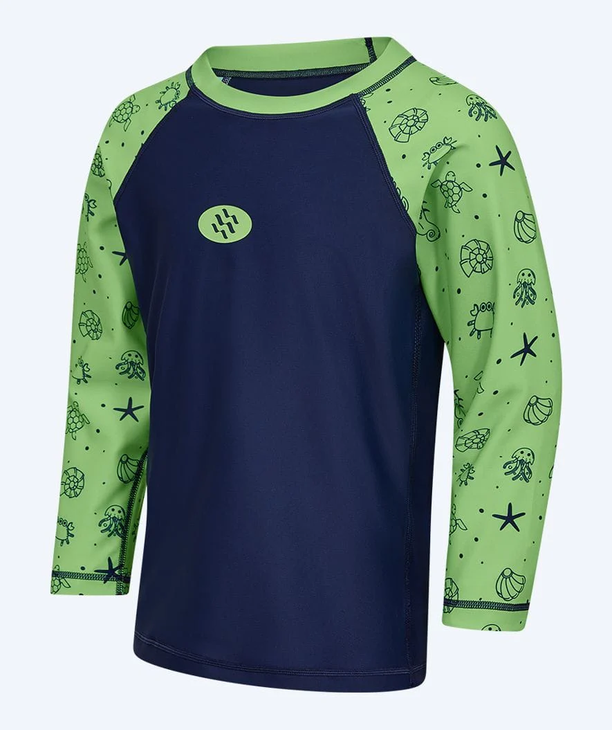 Watery UV Shirt für Kinder - Brandman Langarm Rashguard - Grün/Blau - Image 6