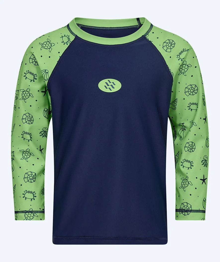 Watery UV Shirt für Kinder - Brandman Langarm Rashguard - Grün/Blau - Image 8