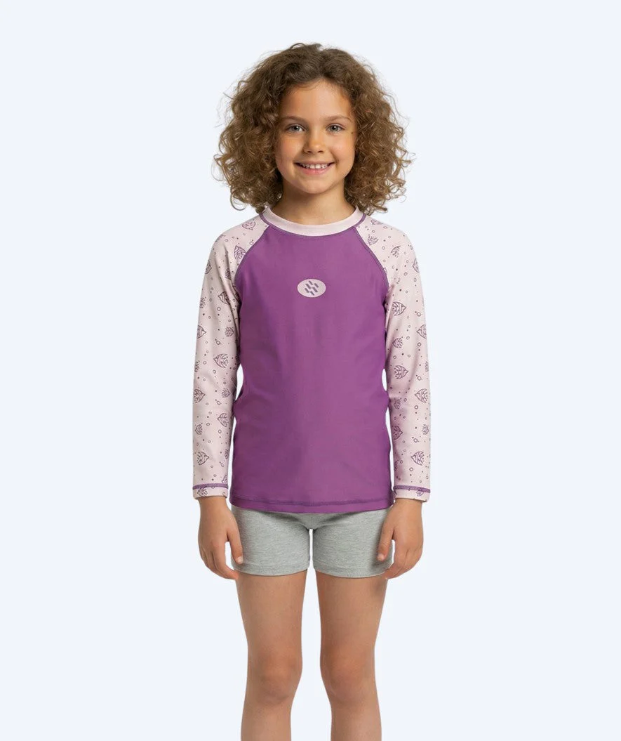 Watery UV Shirt für Kinder - Brandman Langarm Rashguard - Rosa/Lila