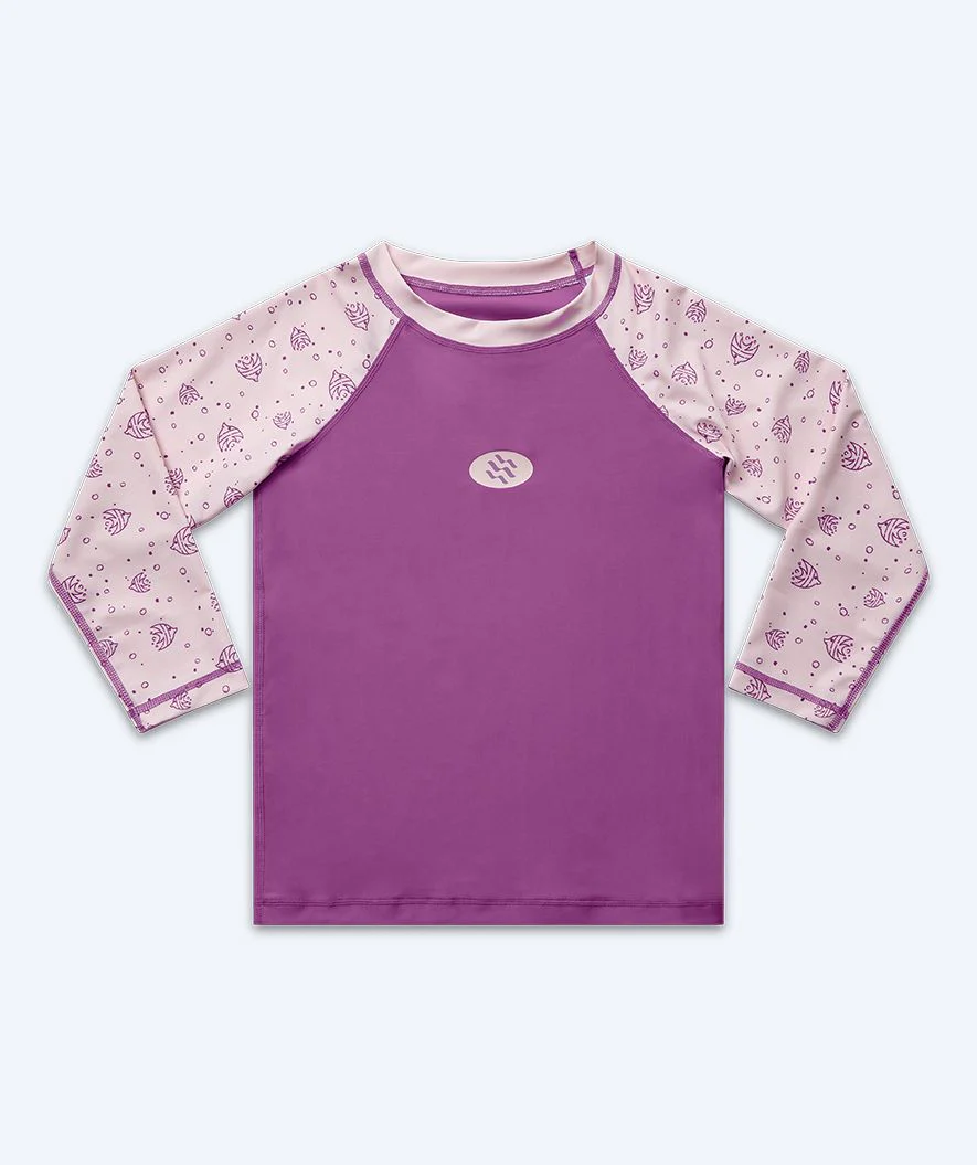 Watery UV Shirt für Kinder - Brandman Langarm Rashguard - Rosa/Lila - Image 11