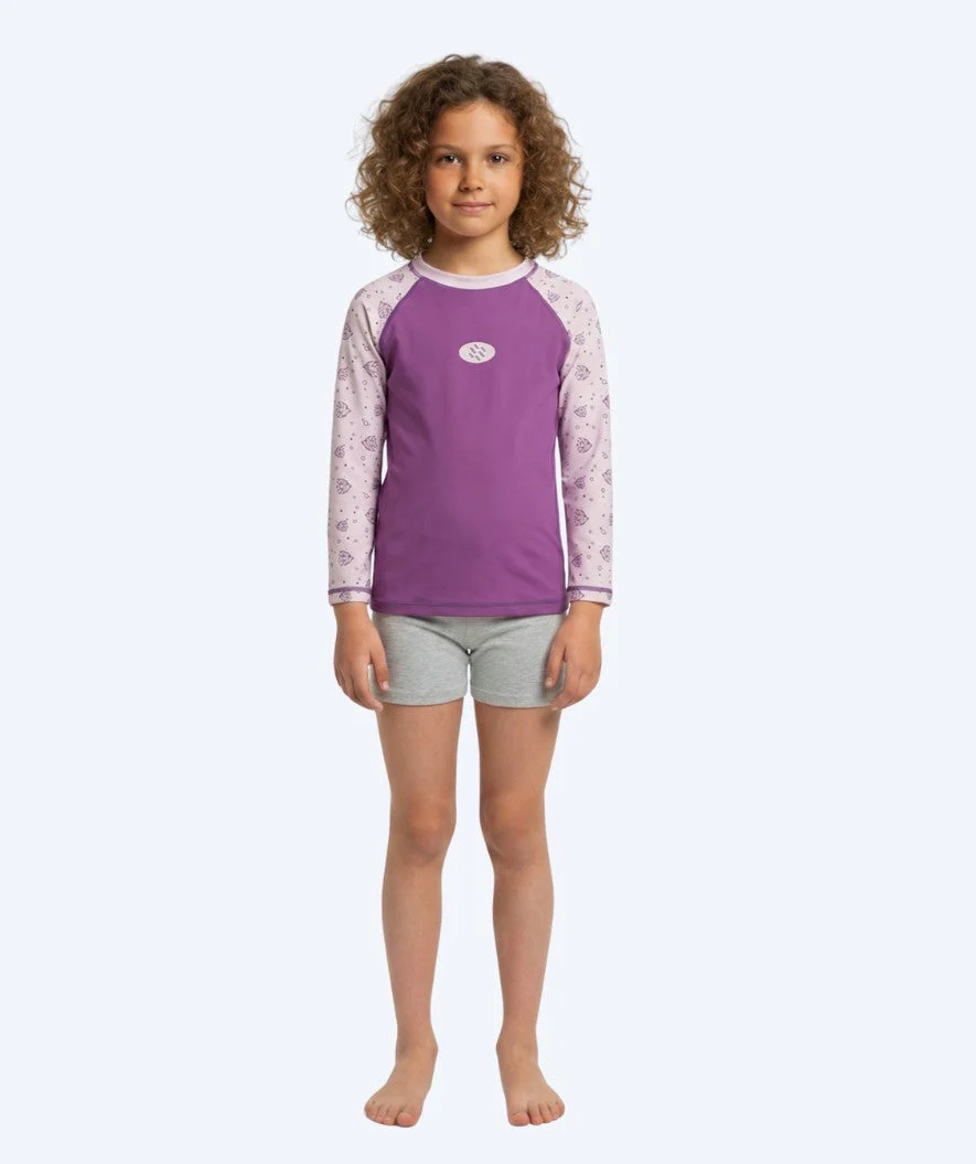Watery UV Shirt für Kinder - Brandman Langarm Rashguard - Rosa/Lila - Image 2