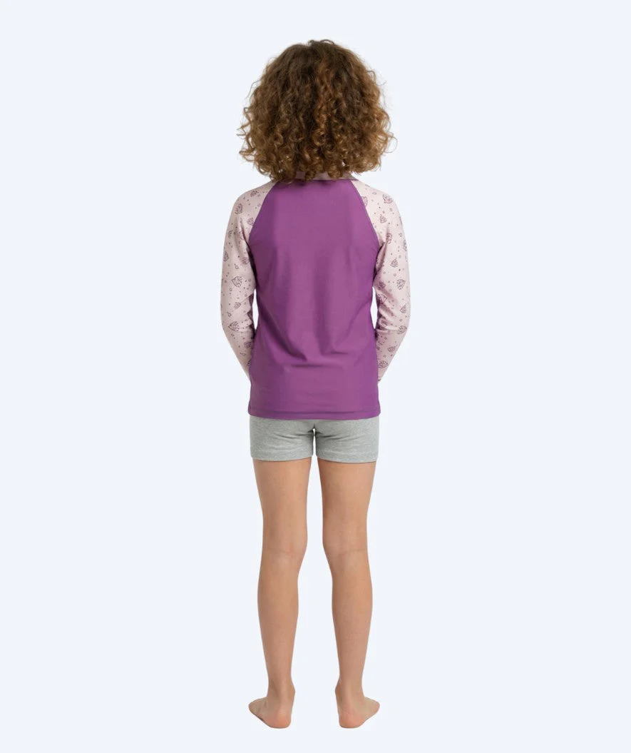 Watery UV Shirt für Kinder - Brandman Langarm Rashguard - Rosa/Lila - Image 3