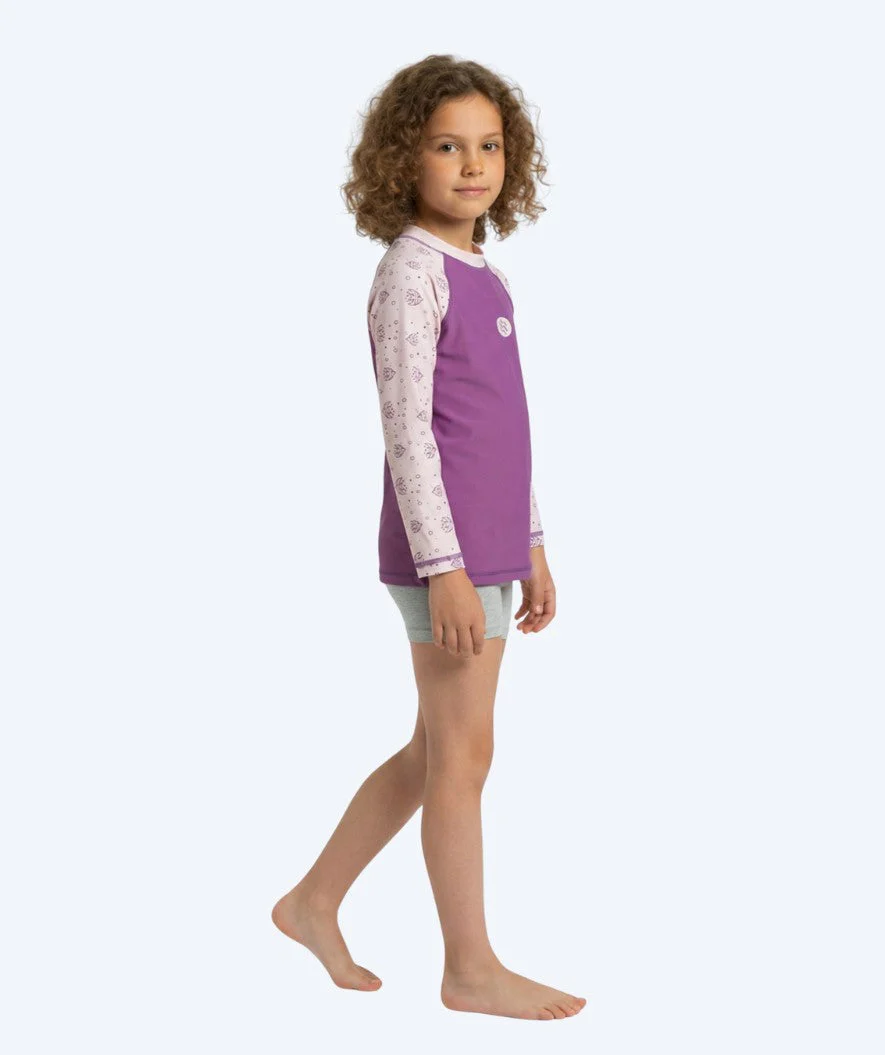 Watery UV Shirt für Kinder - Brandman Langarm Rashguard - Rosa/Lila - Image 5