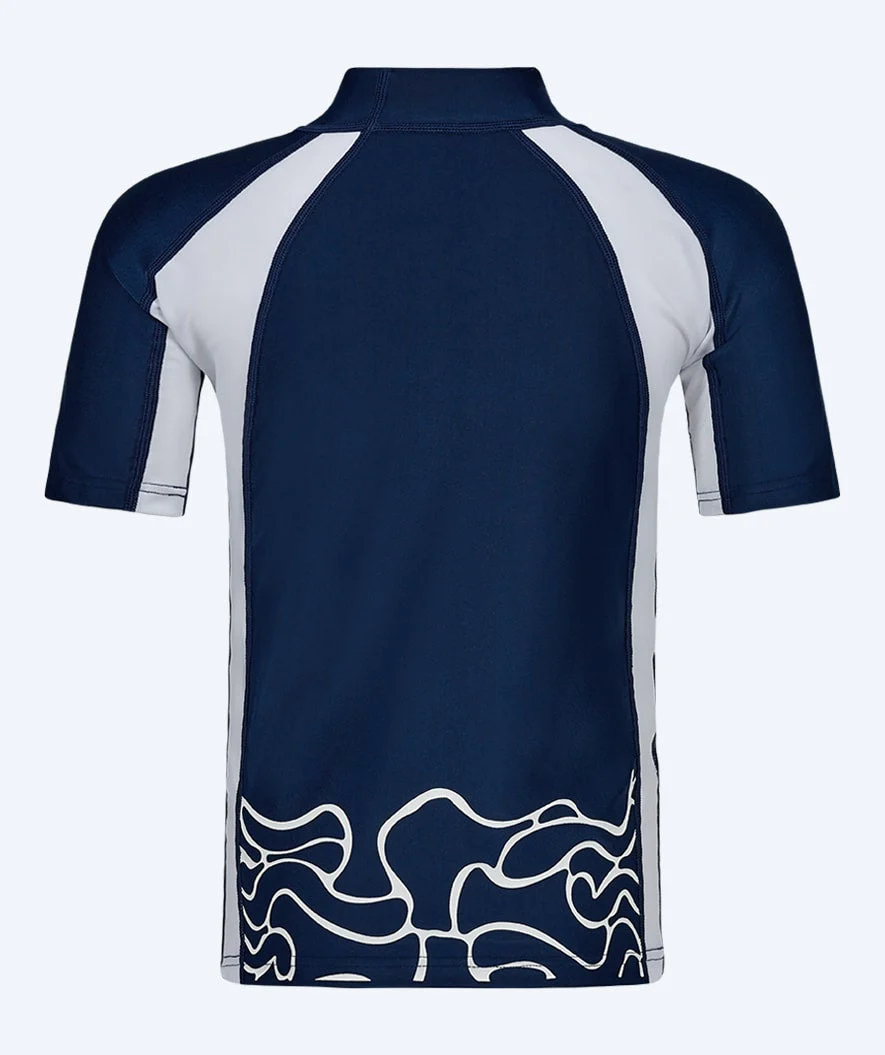 Watery UV Shirt für Kinder - Chilton Kurzarm Rashguard - Donkerblau/Weiß - Image 11