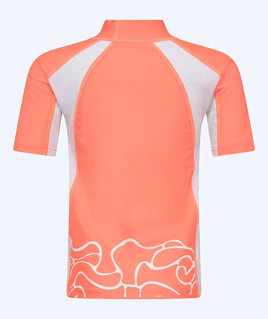 Watery UV Shirt für Kinder - Chilton Kurzarm Rashguard - Hellrosa/Weiß - Image 10