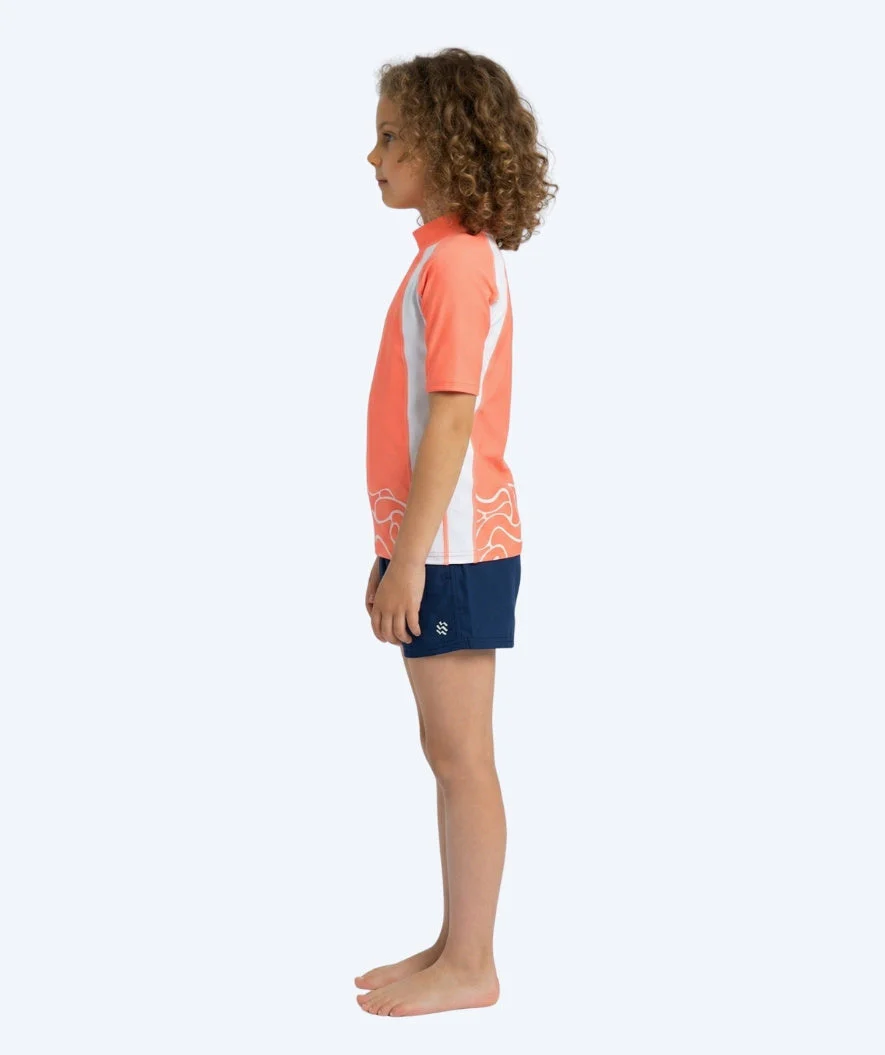 Watery UV Shirt für Kinder - Chilton Kurzarm Rashguard - Hellrosa/Weiß - Image 5